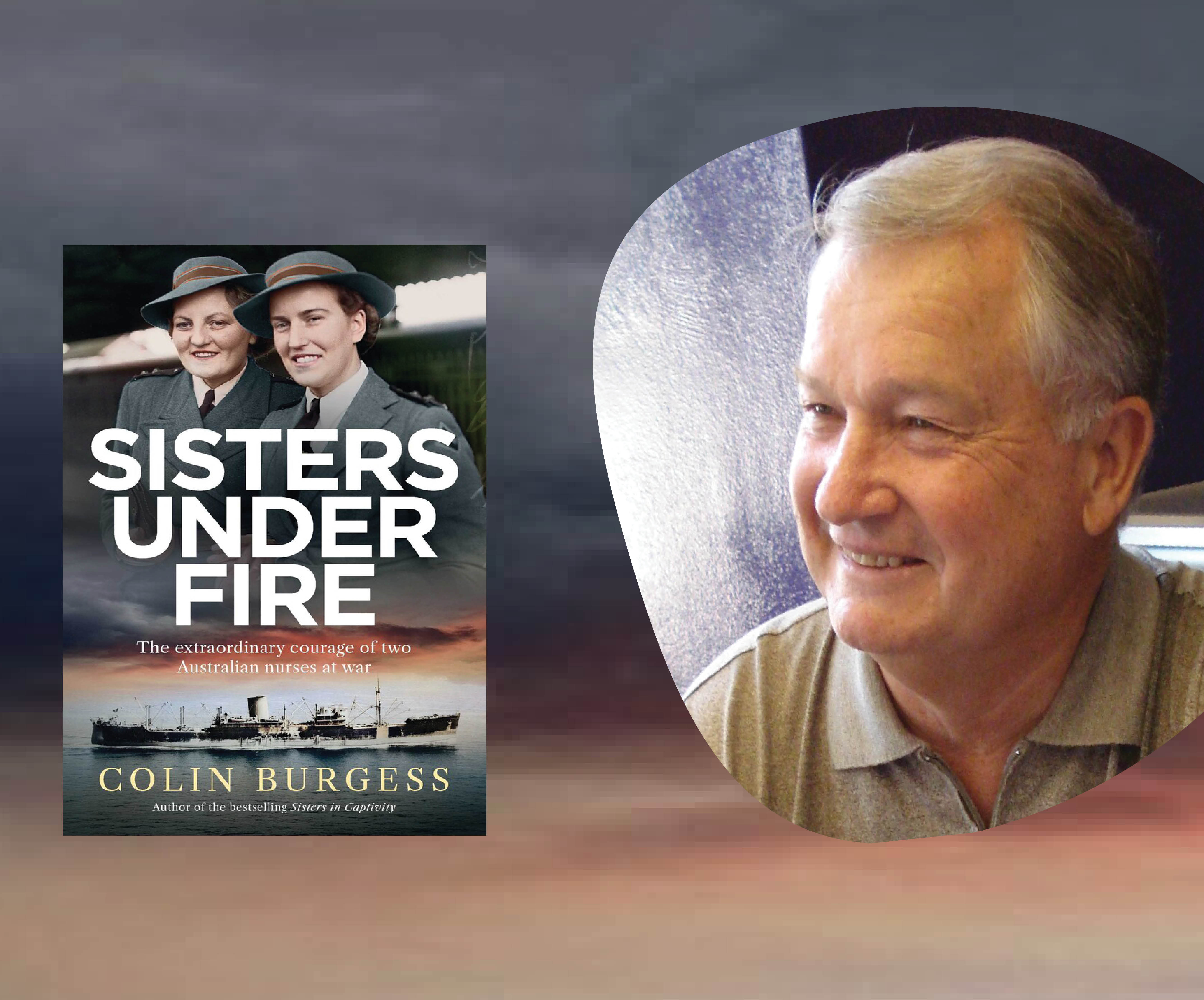 Colin Burgess headshot with book cover