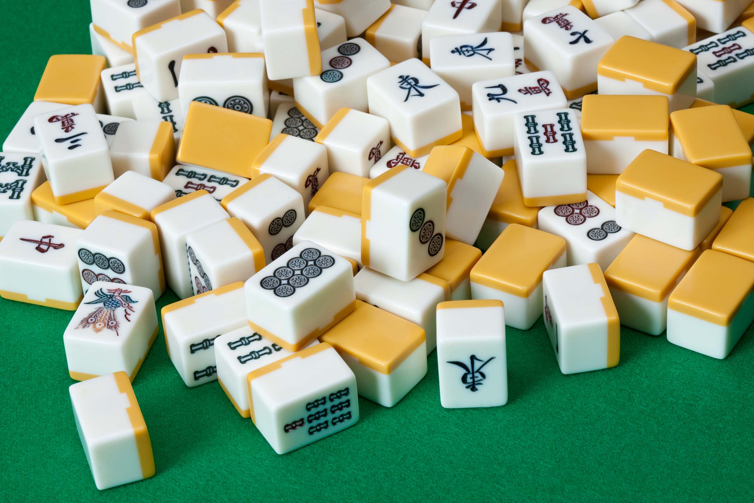 pile of mahjong tiles