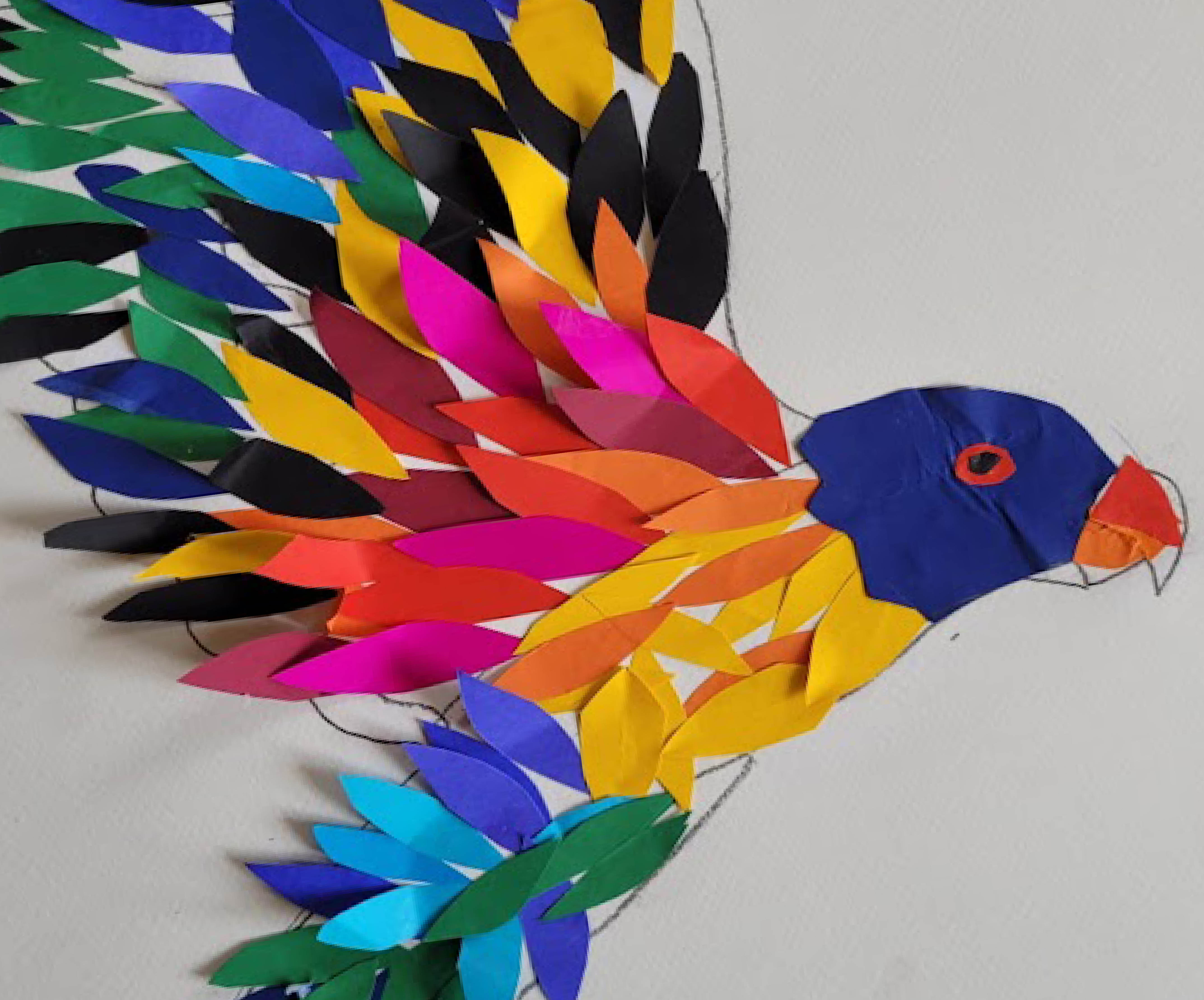 bird collage supplied by artist Laura Challiss Kneebone